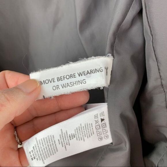 Michael Kors Gray‎ Puffer Jacket w/Silver Logo On Arm Sz L - Picture 8 of 12